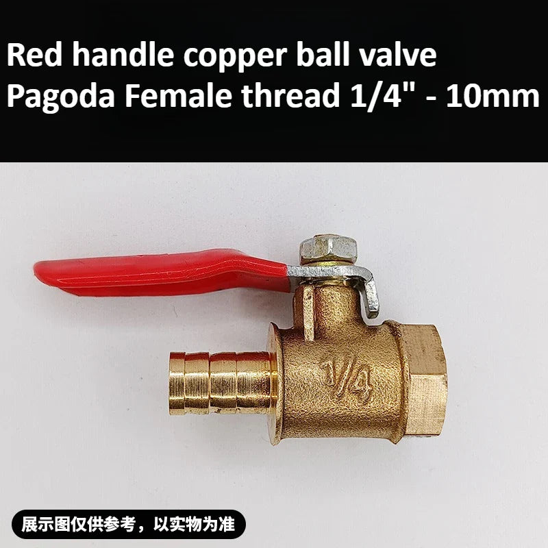 Brass Pagoda Ball Valve – Threaded 6–12mm Water Oil Gas Fuel