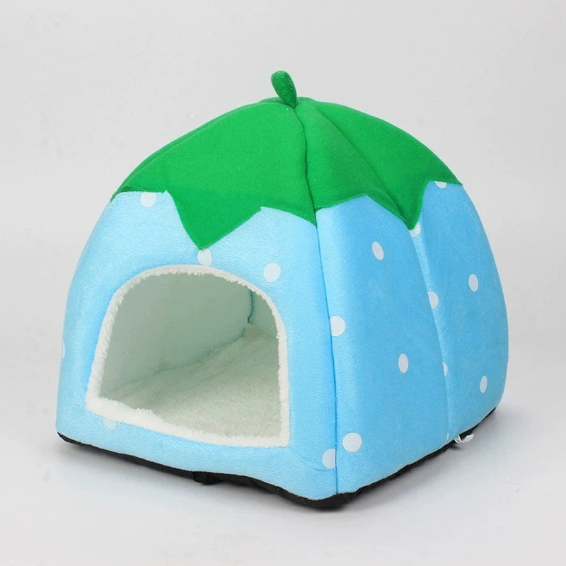 Strawberry Hamster House | Guinea Pig Hideout Cozy Cotton Hut