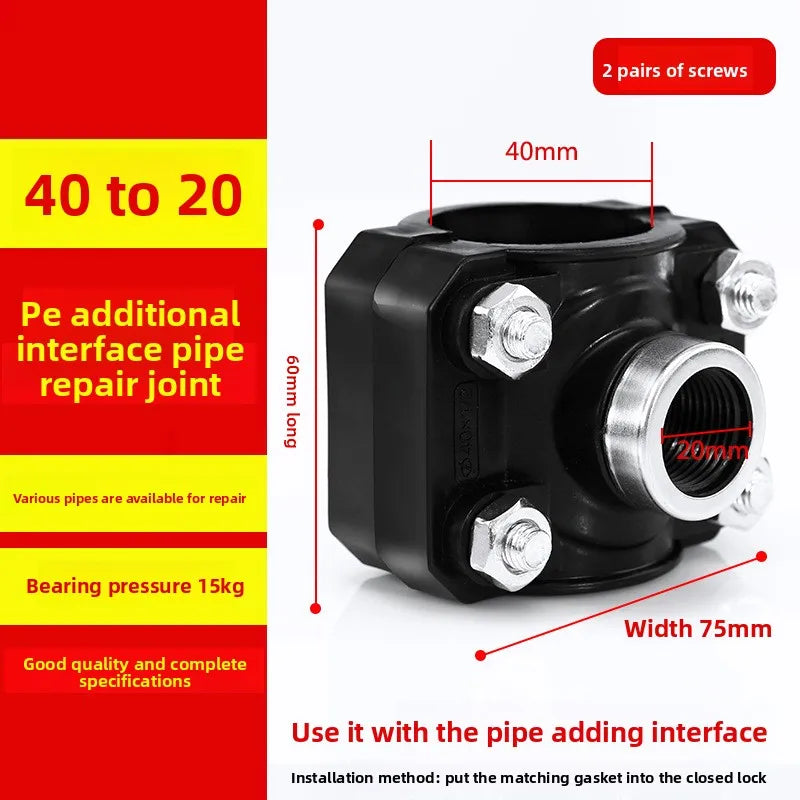 Clamp Saddle Drain Valve 20–50mm Pipe Quick-Connect Fitting