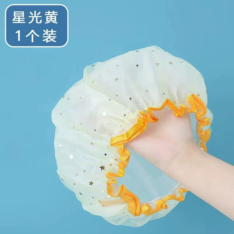 Double-Layer Waterproof Shower Cap | PVC & EVA Bathing Hat