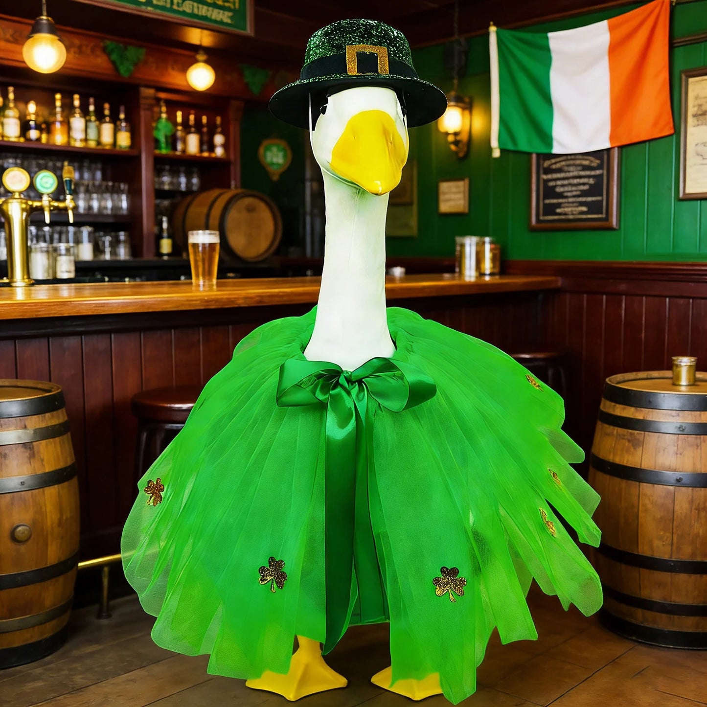 Porch Goose Bathrobe Outfit – Cute Goose Statue Costume