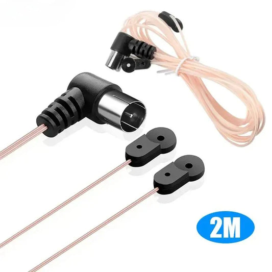 2m FM Dipole Antenna 75 Ohm F-Type 520-1710MHz Stereo FM Radio Antenna Oasis Select