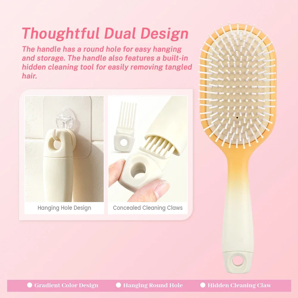 Gradient Air Cushion Hair Brush – Anti-Static Scalp Massage Comb