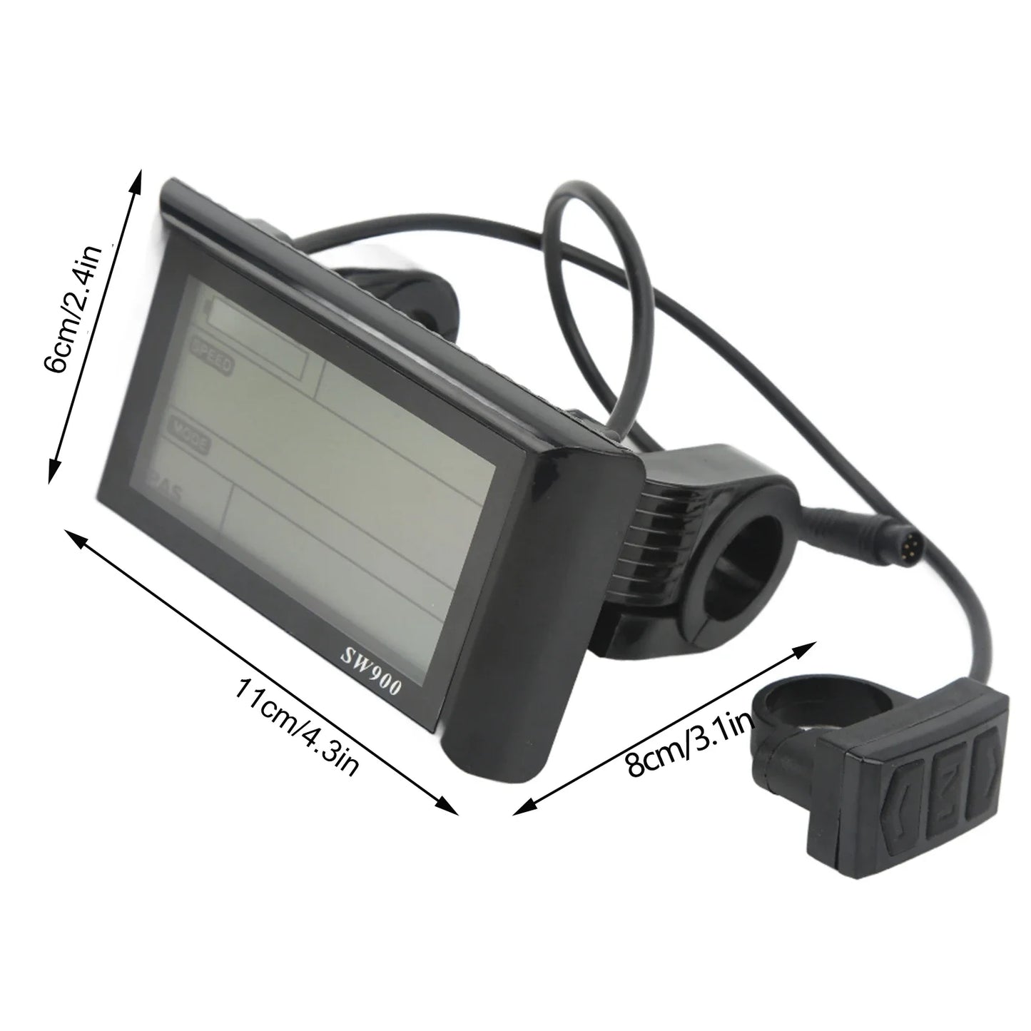 Electric Scooter LCD Display Meter Bike SW900 Waterproof Connector