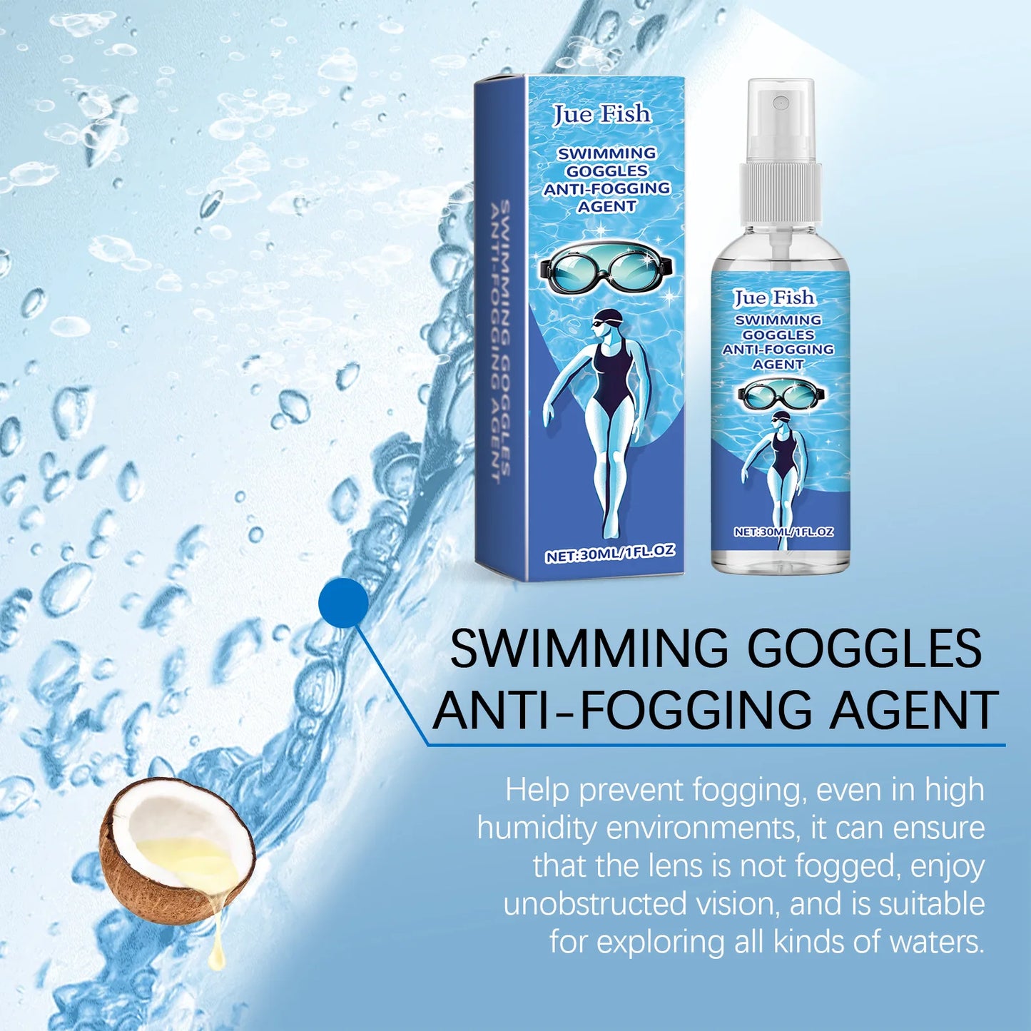Anti-Fog Eyeglass & Goggle Cleaning Spray 30ml | Lens Defogger