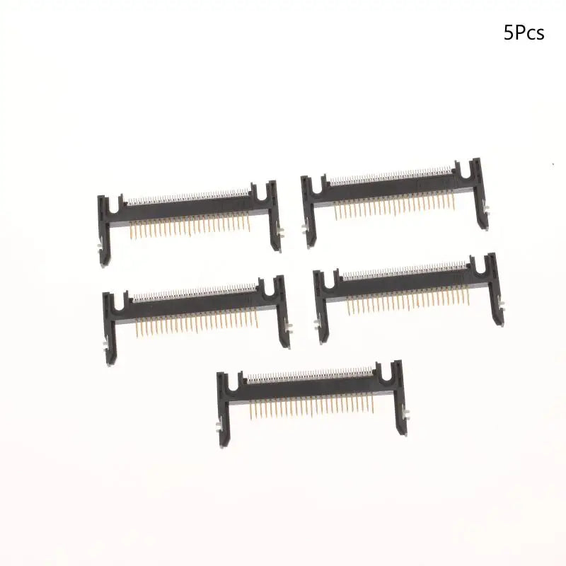 New 5Pcs 50Pin Arm Length 19.0 Patch Card Slot Connector On CF Card Holder Board Black/coffee Peaceful Pleasures Health and Wellness A1