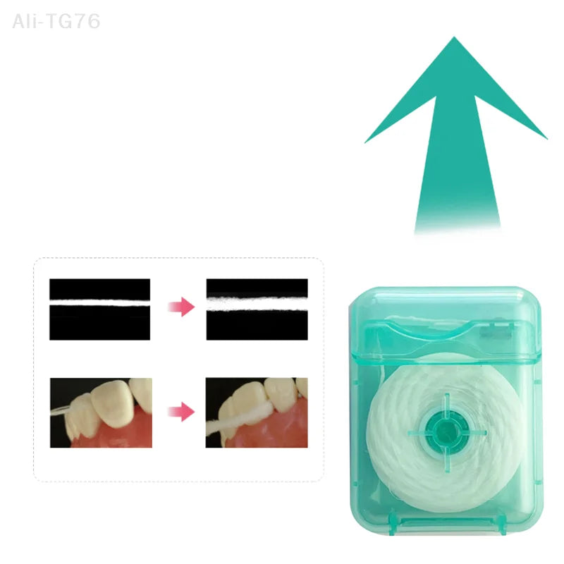Water Expanding Dental Floss 50M – Fluffy Interdental Cleaner
