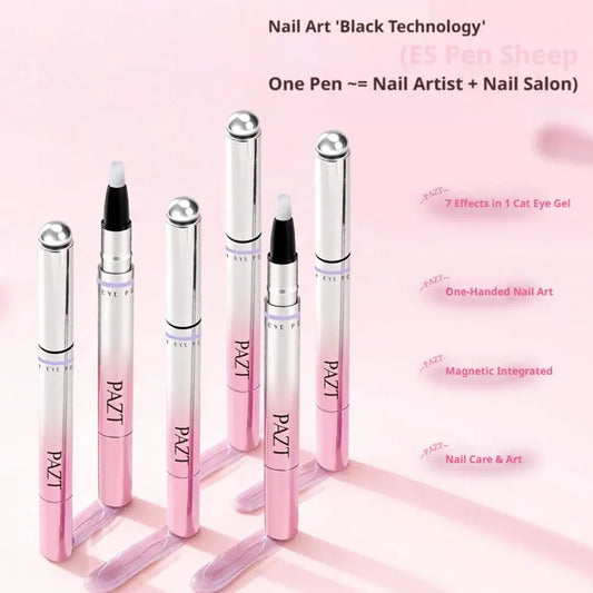7-in-1 Cat Eye Magnetic Gel Nail Polish Pen | Built-In Magnet Magnetic Nail Pen Peaceful Pleasures Health and Wellness