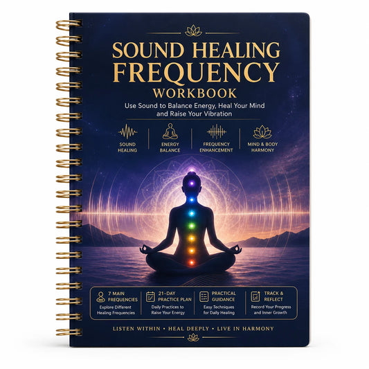 SOUND HEALING FREQUENCY WORKBOOK 21-Day Therapy Chakra Guide Energy Peaceful Pleasures Health and Wellness