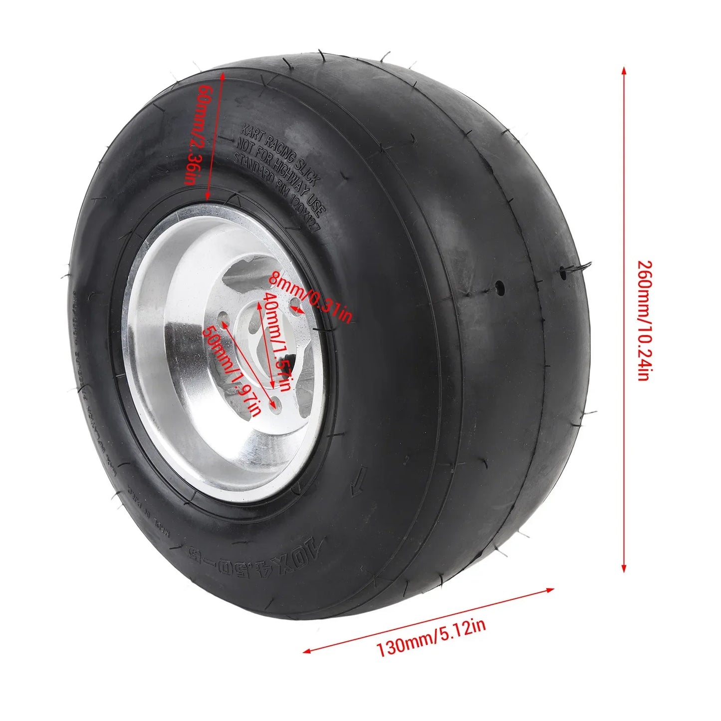 Proof Long Lasting Enhanced Traction UTV Tire 4PR Tubeless 10x4 50-5