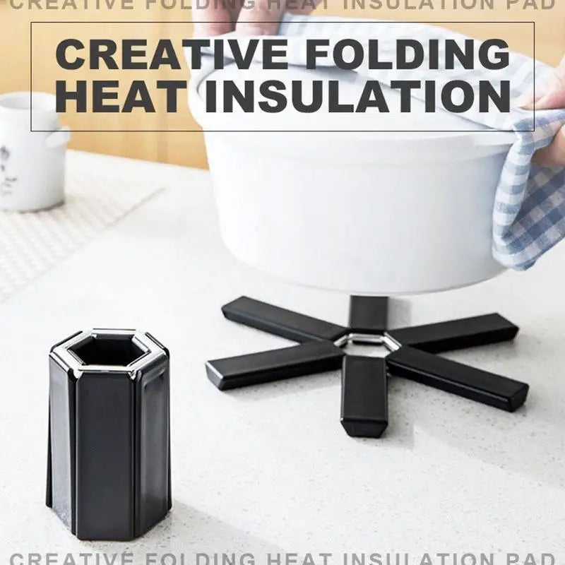 Foldable Expandable Trivet & Heat Insulation Mat | Non-Slip, Hanging Hole – Pot Pad & Placemat