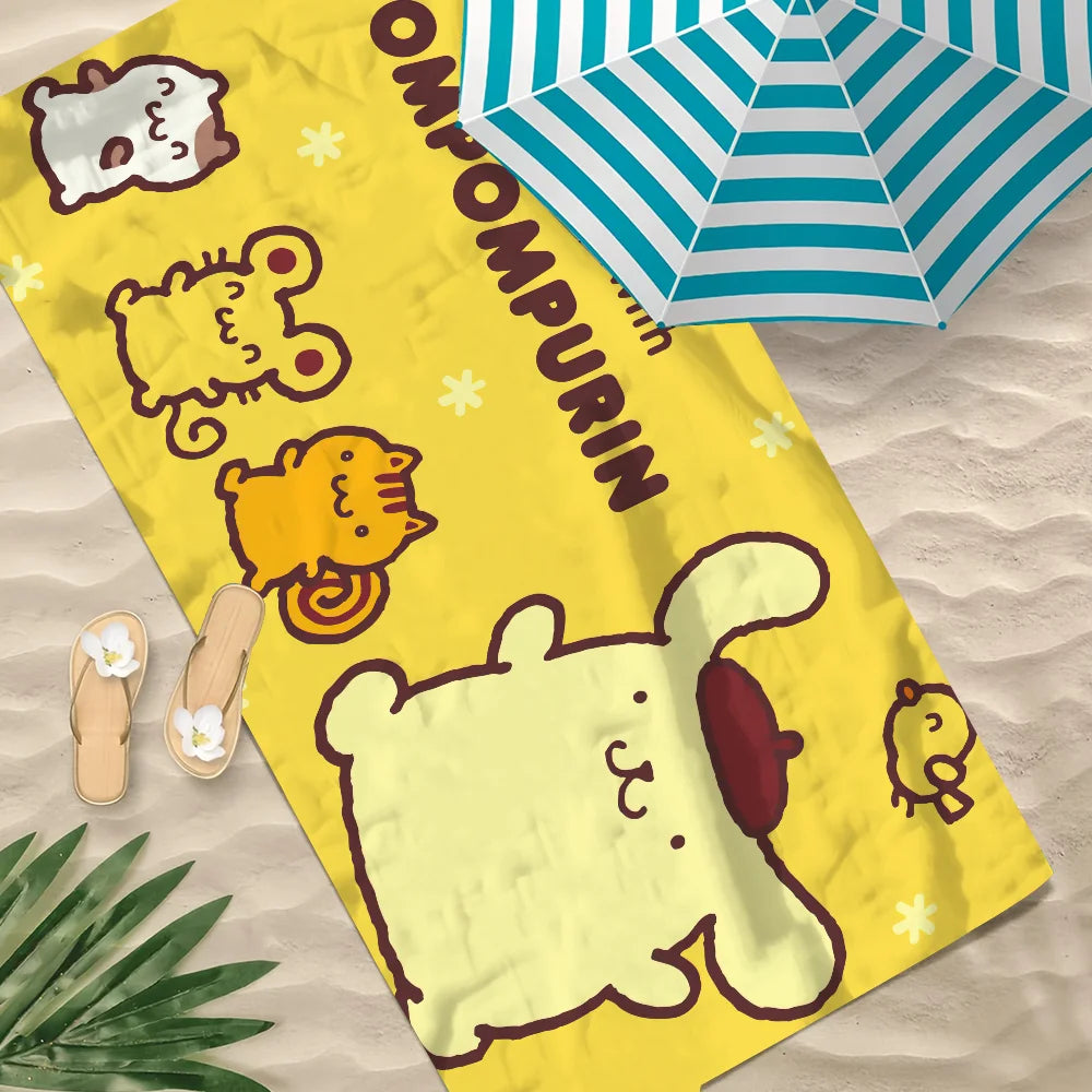 Pompompurin Quick-Dry Beach Towel | Cartoon Sports Travel Towel