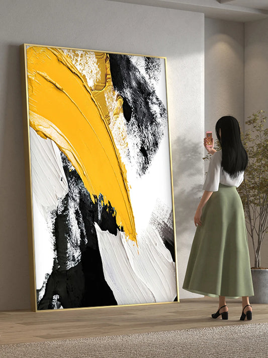 Handmade Abstract Oil Painting – Large Modern Canvas Wall Art Abstract Canvas Painting Peaceful Pleasures Health and Wellness