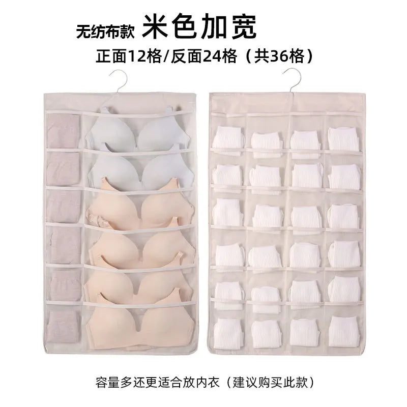 24-Pocket Clear Door Hanging Hat Organizer Storage Rack for Baseball Caps Bedroom Hat Storage Holder Protect Rack Peaceful Pleasures Health and Wellness Ivory