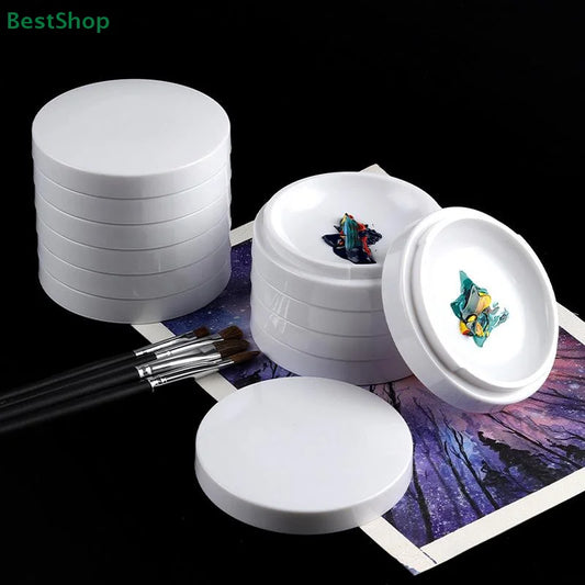 5-Layer Faux Ceramic Paint Palette with Lid | Mixing Dish Set Paint Mixing Palette Oasis Select