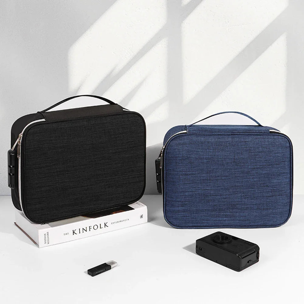 Oxford Travel Storage Bag with Password Lock | 3-Layer Organizer