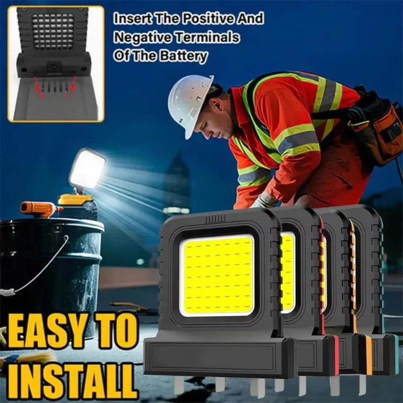 21V LED Work Light – Portable Super Bright Job Site Flashlight