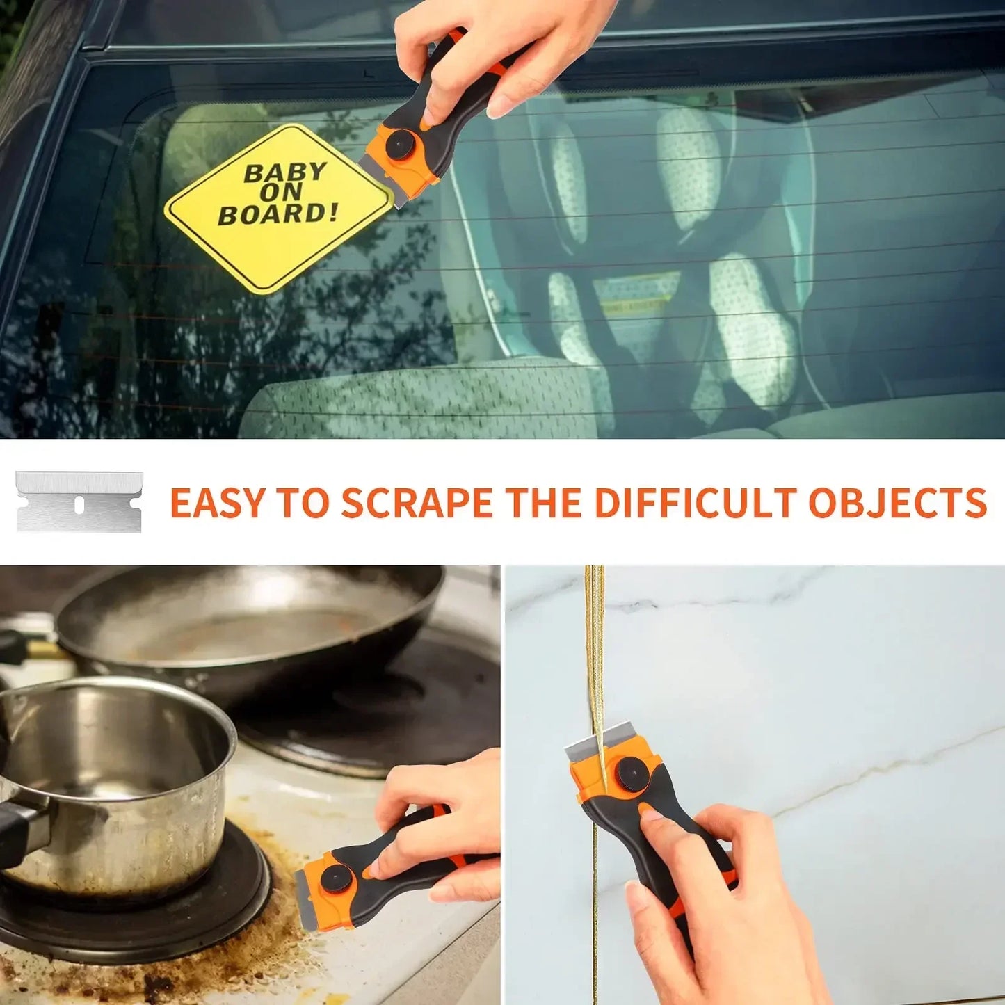 Glass Scraper & Window Squeegee | Car, Home & Garden Tool