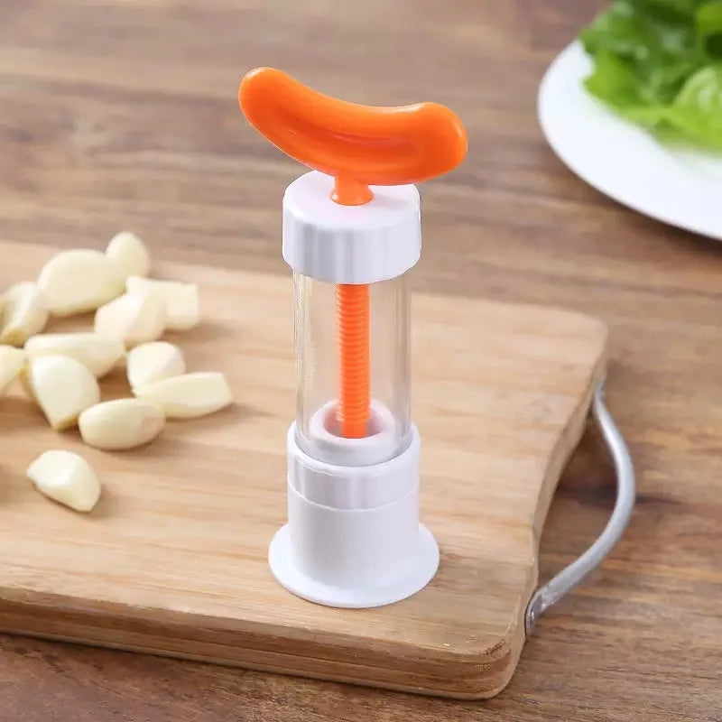 Household Manual Garlic Puree Grinder Kitchen Rotating Garlic Press Manual Garlic Squeezer Peaceful Pleasures Health and Wellness