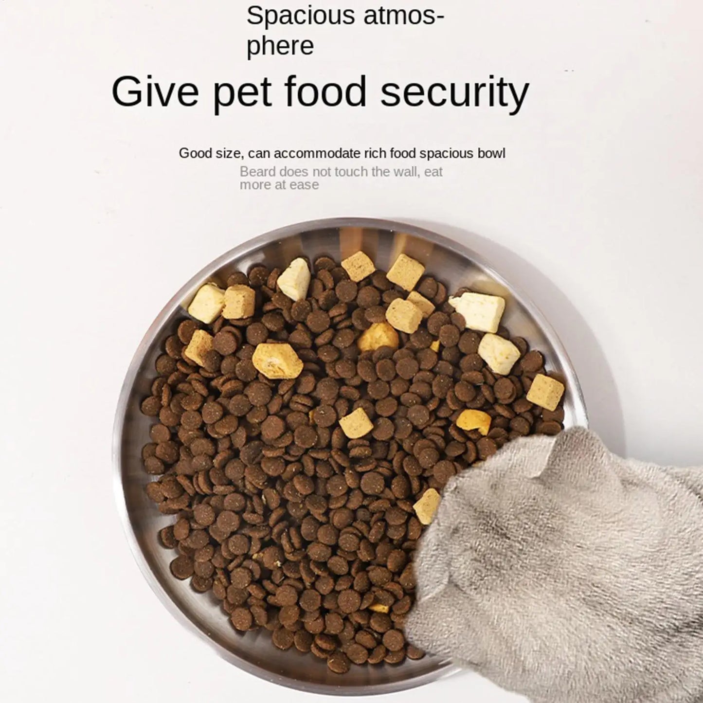 Stainless Steel Cat & Dog Bowl – Non-Slip Wide Shallow Design
