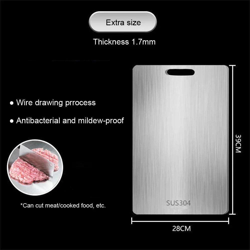 Heavy Duty Stainless Steel Double-Sided Cutting Board
