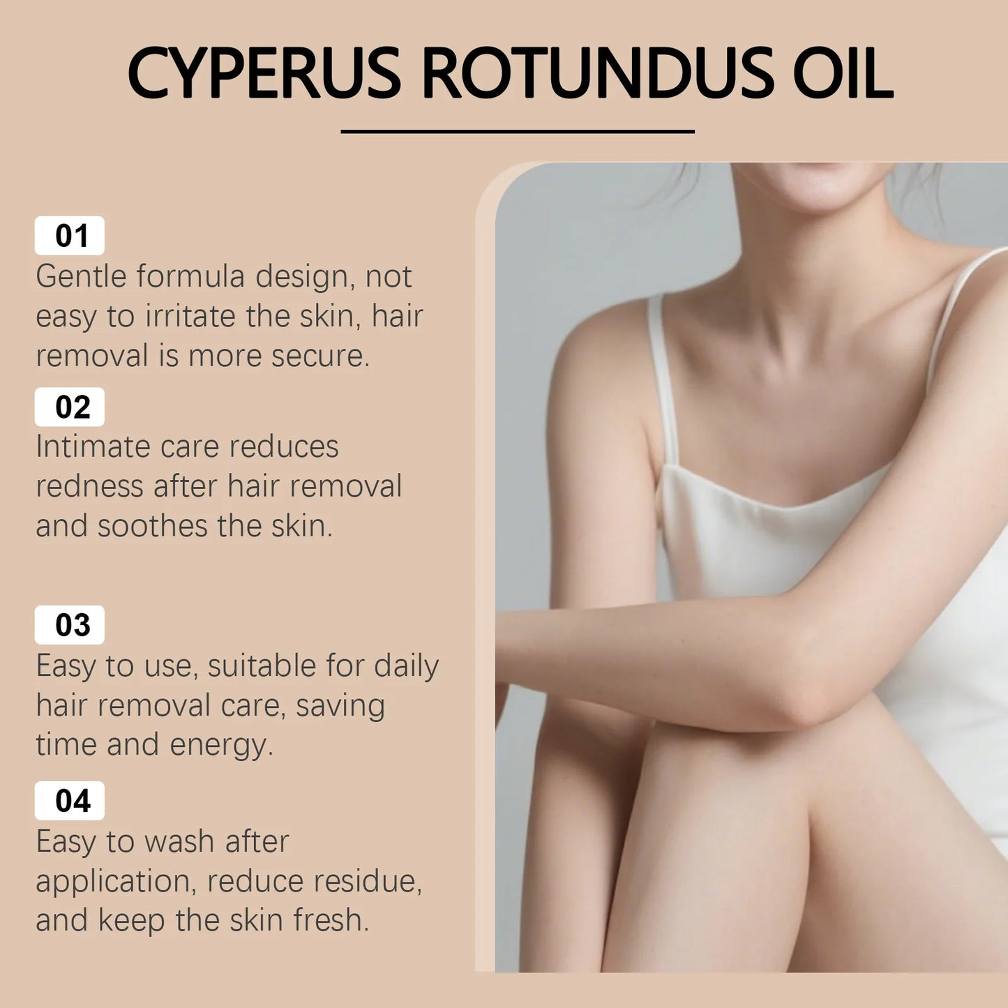 Cyperus Rotundus Oil – Hair Growth Inhibitor & Post-Wax Care