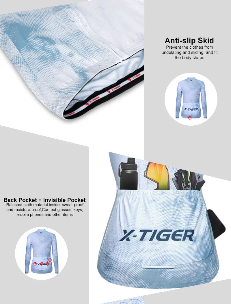 X-Tiger Women's Long Sleeve Cycling Jersey | Breathable Bike Top