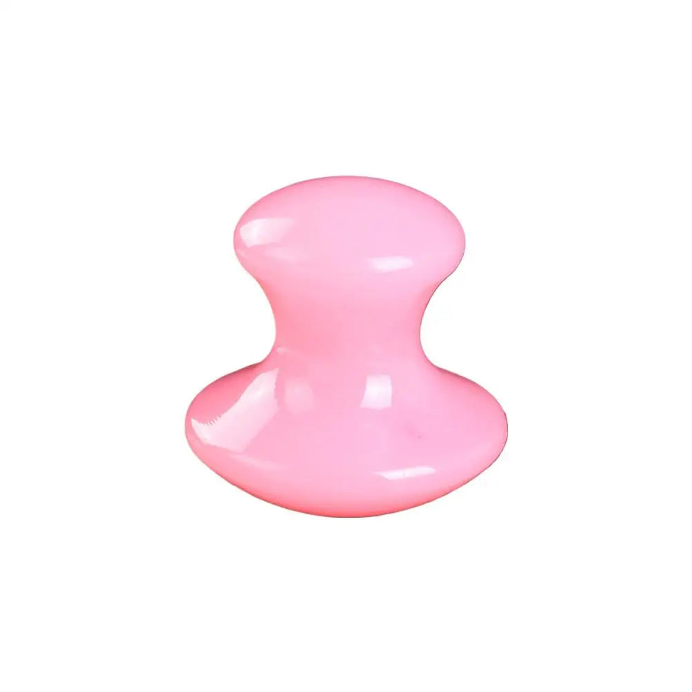Resin Comfortable Meridian Beauty Board Massager Crystal Mushroom-shaped Facial Massage Tools Professional Face Body Care Tools Peaceful Pleasures Health and Wellness pink
