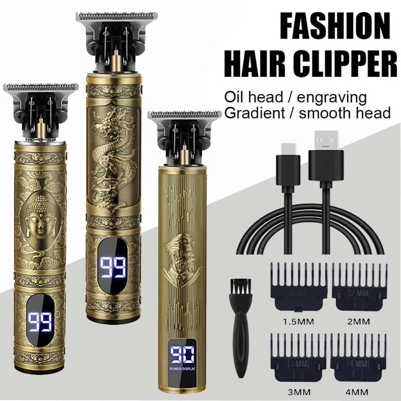 XMSJ Cordless Hair Clipper & Engraving Trimmer for Men