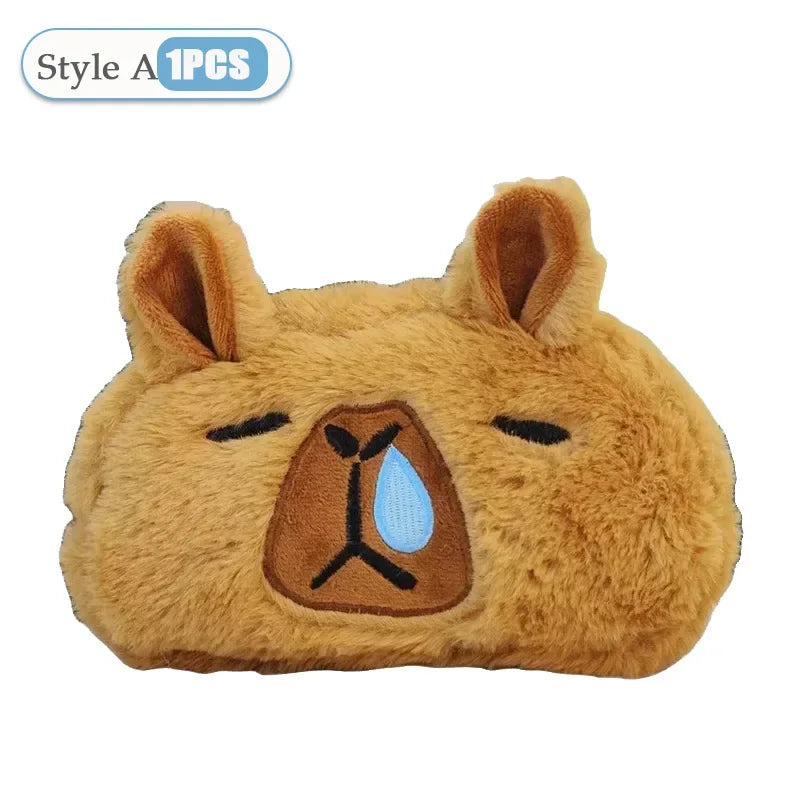 Kids Cute Capybara Plush Pencil Case – Large Capacity Pouch