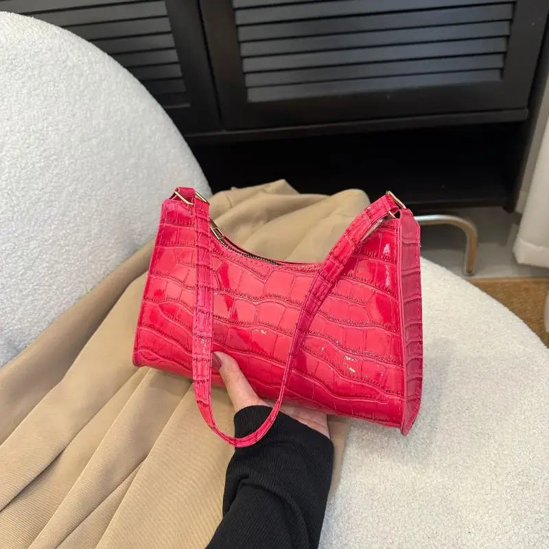 Women's PU Leather Underarm Bag – Retro Shoulder Tote Clutch