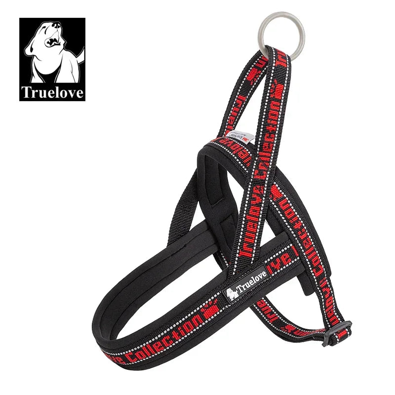 Truelove Reflective Breathable Dog Harness Vest – TLH58121 Peaceful Pleasures Health and Wellness Black Red S China Mainland