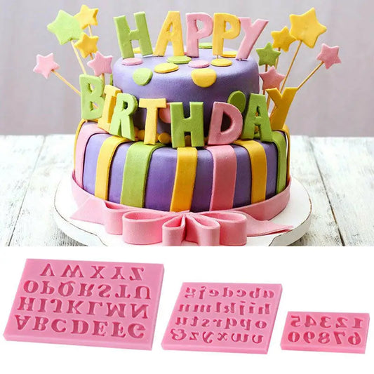 Letters Numbers Silicone Mold for Fondant Gumpaste Candy Chocolate Cupcake Cake Decorating Baking Mould DIY Party Supplies Peaceful Pleasures Health and Wellness