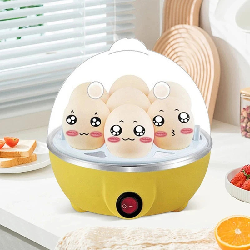 Egg Cooker Automatic Power Off Home 7 Eggs Multi-Functional Steamed Egg Custard Boiled Egg Machine Breakfast Artifact Peaceful Pleasures Health and Wellness
