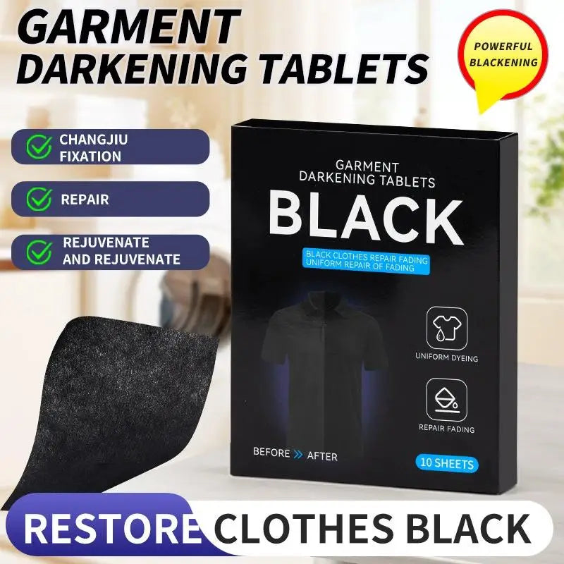 Black Color Clothing Dye 10Pcs/set Clothing Painting Dyes Washing Machine Safe Paint Accessories For Cotton Silk Wool T-Shirts Peaceful Pleasures Health and Wellness