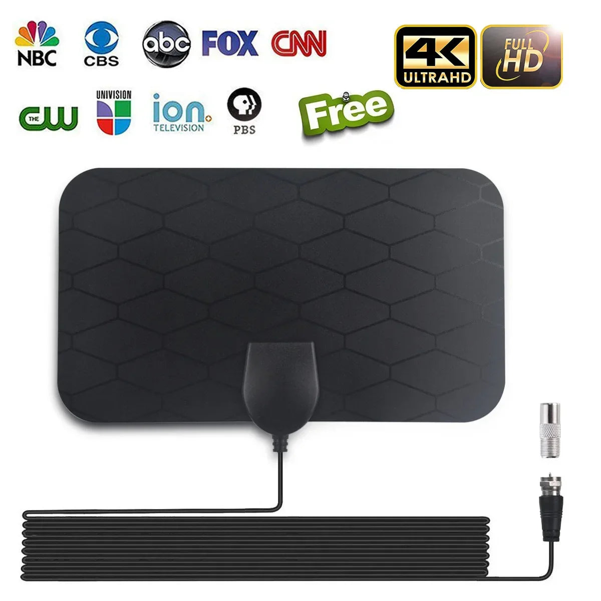 Mini Indoor HDTV Antenna DVB-T – 50 Mile Range & 1080p HD