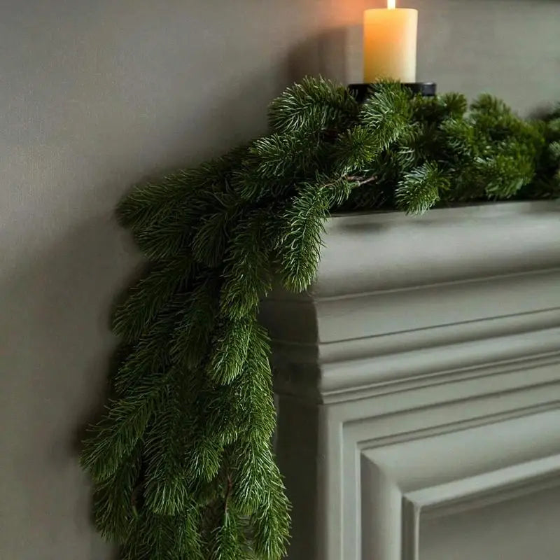 Real Touch Christmas Pine Garland | Norfolk Pine Holiday Decor