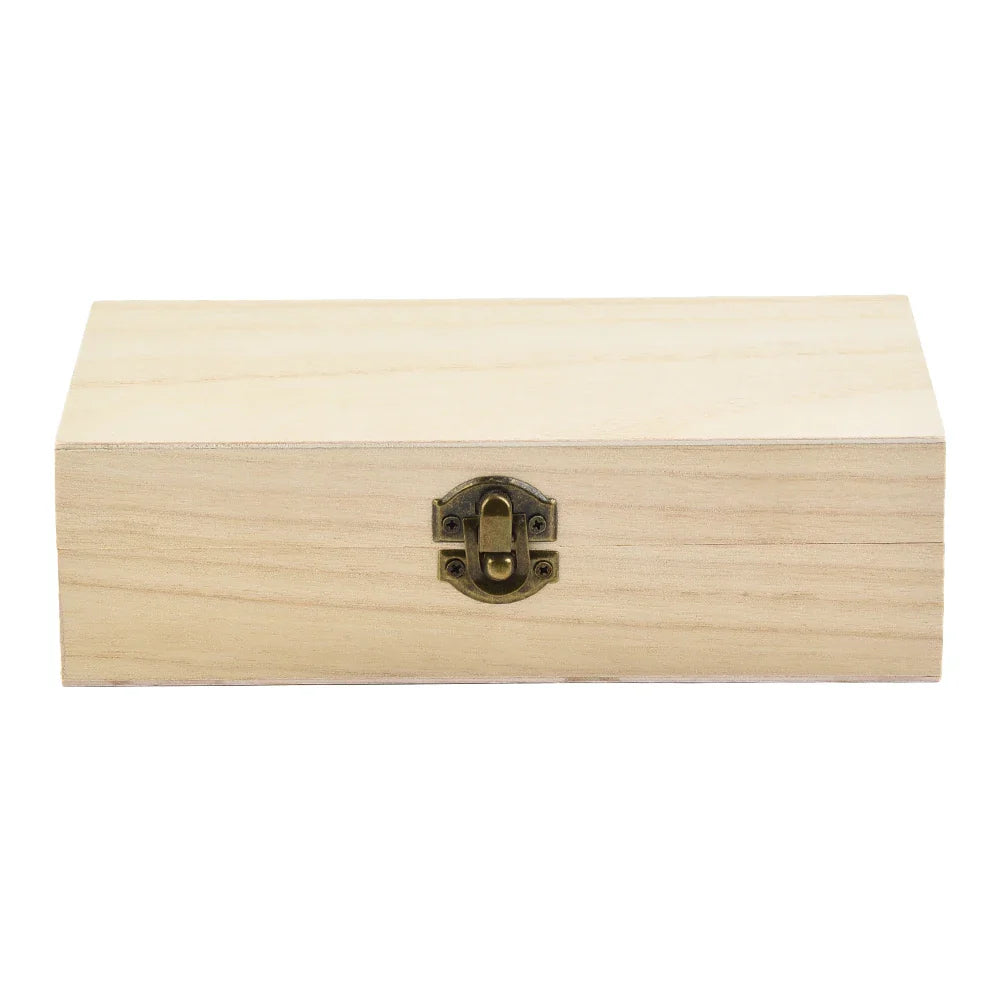 Retro Carved Wooden Clamshell Jewelry & Storage Box | Organizer