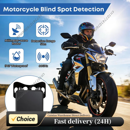Millimeter Wave Radar Reversing Sensor 60GHz Motorcycle Lane Change Assist Radar IP67 Waterproof for Motorcycles Bicycle E-Bike Peaceful Pleasures Health and Wellness