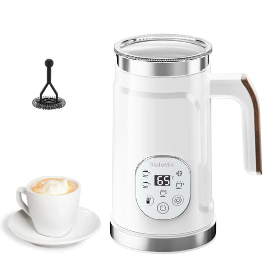 BioloMix 5-in-1 LED Touch Screen Milk Frother – Hot & Cold Foam Maker Peaceful Pleasures Health and Wellness