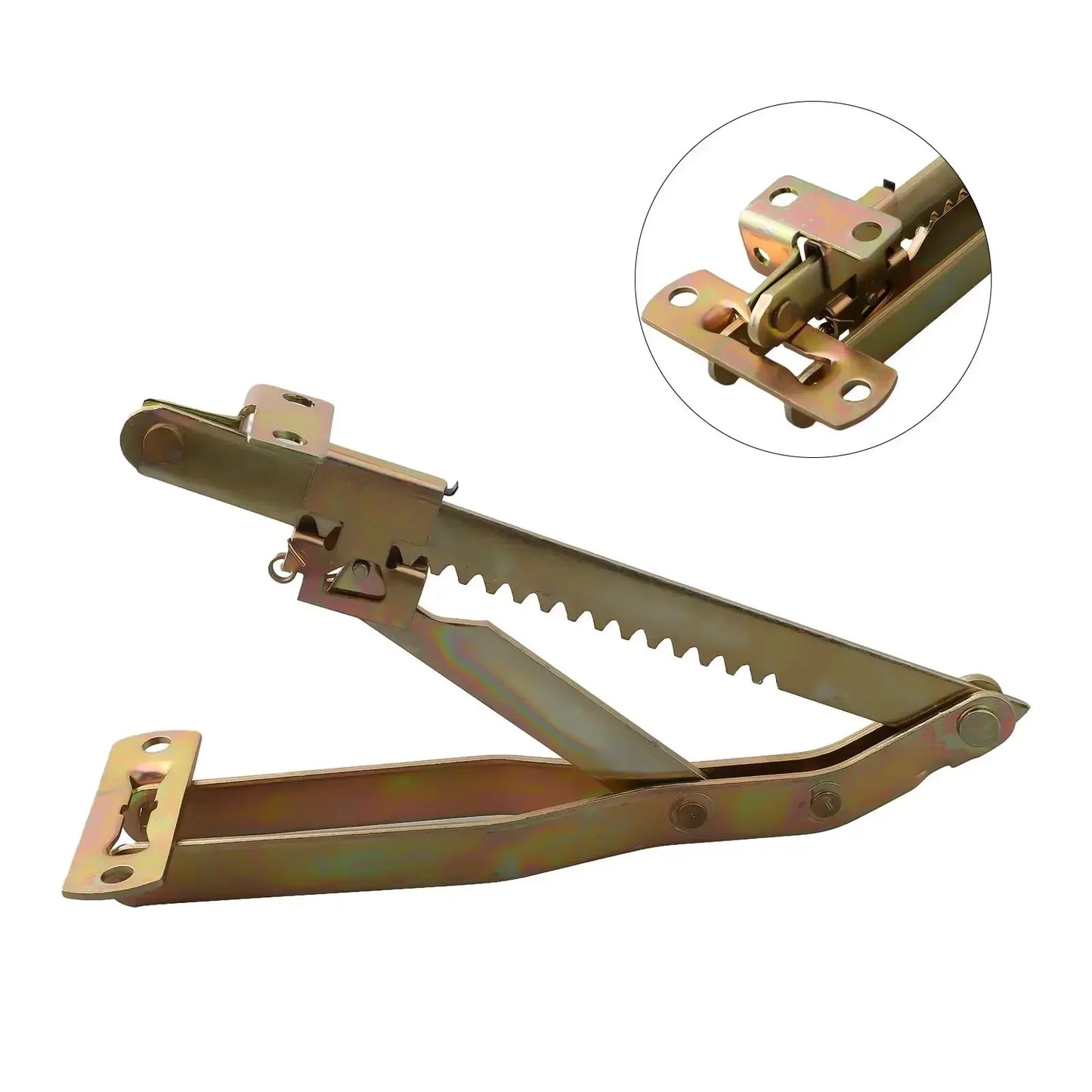Heavy-Duty 18-Gear Adjustable Angle Headrest Hinge | Iron