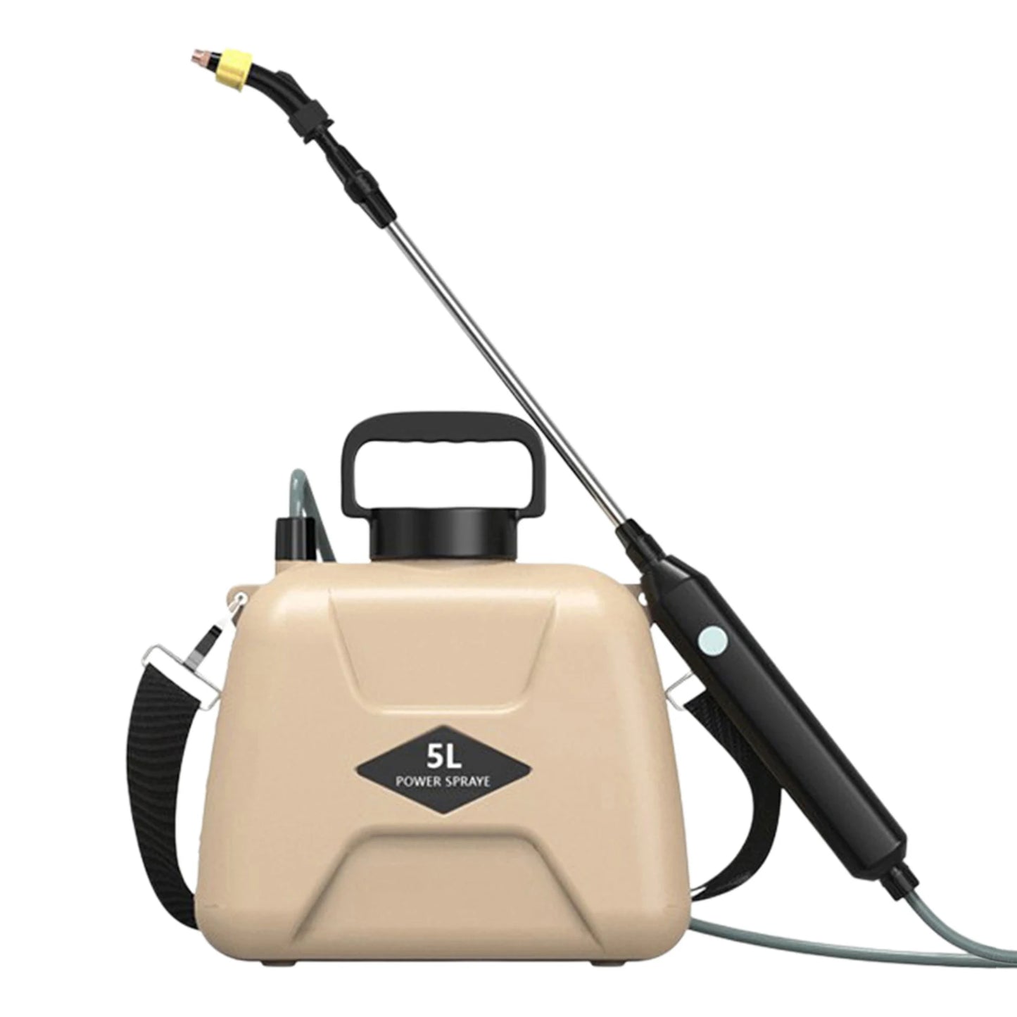5L Garden Sprayer with 3 Mist Nozzles Rechargeable Retractable Wand Water Sprayer with Shoulder Strap for Yard Lawn and Garden Peaceful Pleasures Health and Wellness