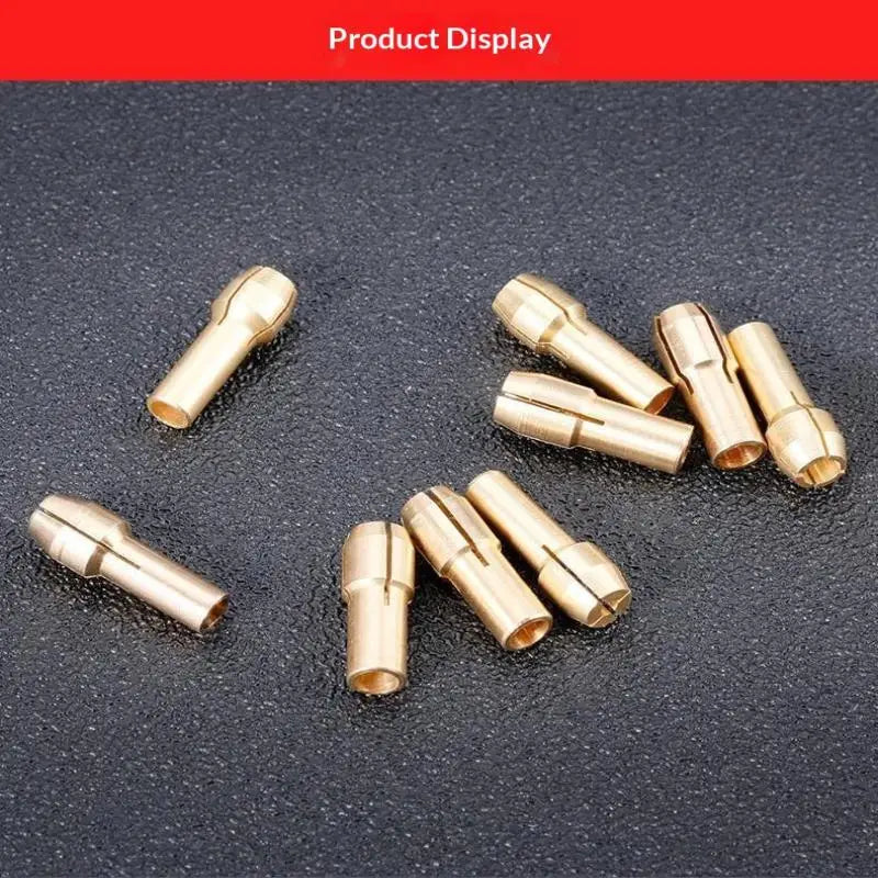 11-Piece Brass Collet Chuck Set for Rotary Tools 0.5–3.2mm
