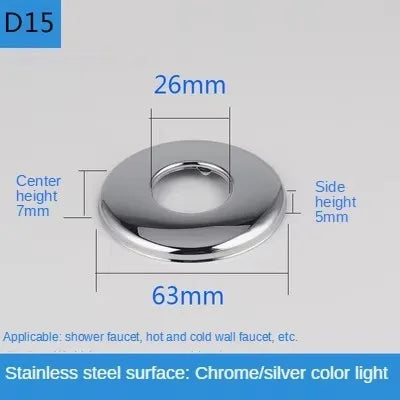 2PCS Stainless Steel Faucet Decorative Cover 1/2" & 3/4" Pipe