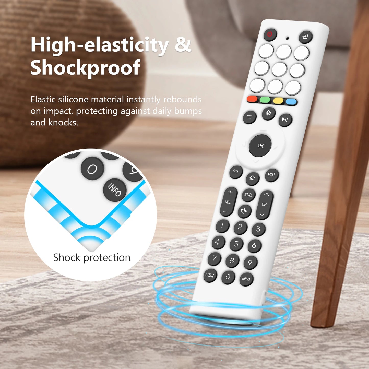 Soft Silicone Case Housing for HISENSE ERF2K38H Remotes NonSlip Texture Shell Protective Covers Peaceful Pleasures Health and Wellness