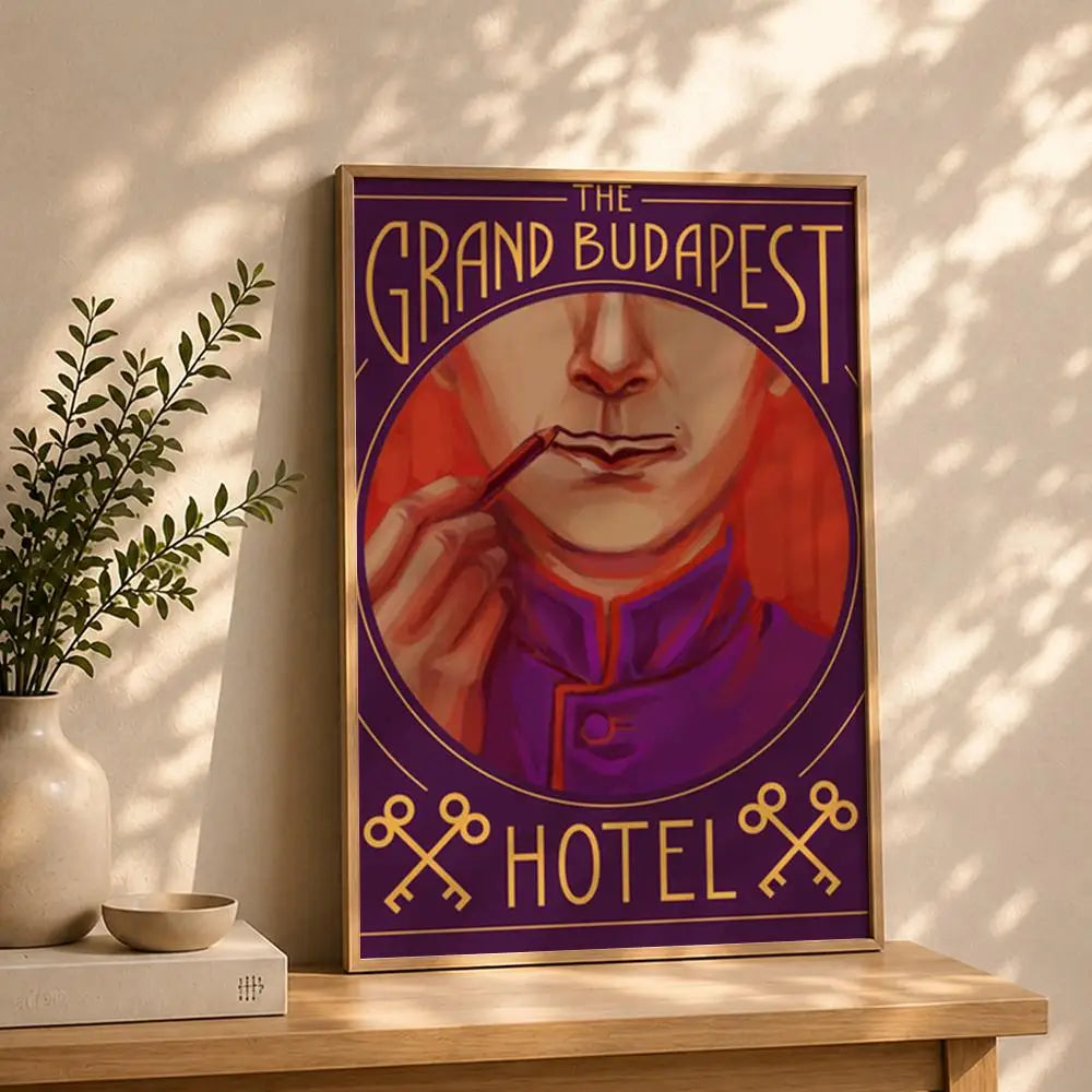 Movie T-The Grand Budapest HotelS Poster HD Self Adhesive Waterproof Wall Art Ideal for Home Office Dorm Bedroom Great Gift Peaceful Pleasures Health and Wellness White11 50X70cmNoframe