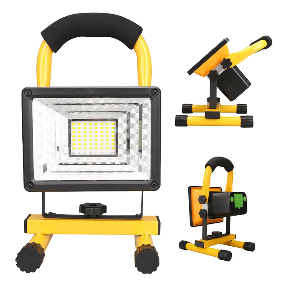 60W Rechargeable LED Work Light IP65 Waterproof Portable Flood