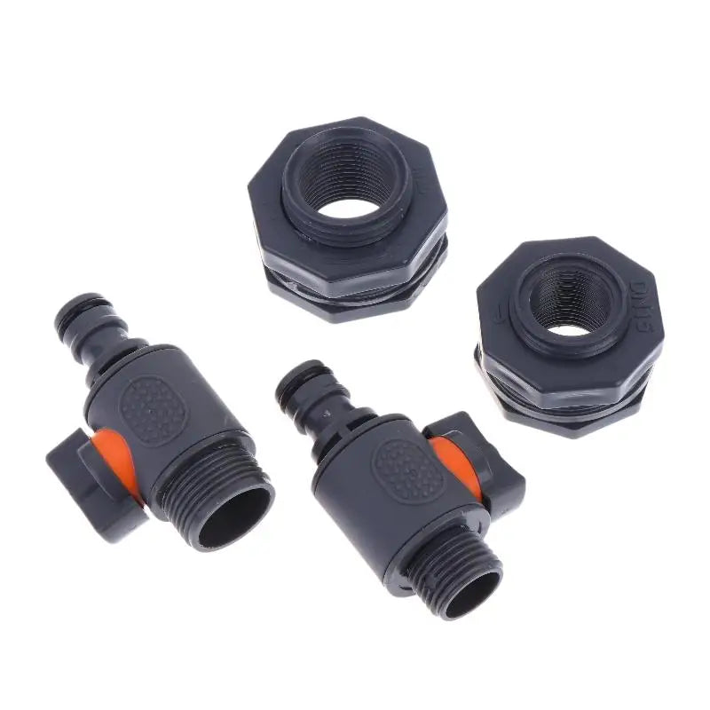 Versatile Water Tank Adapter With Valve PVC/IBC Water Bucket Adapter Quick Installation Rainwater Collection Connector Kit Peaceful Pleasures Health and Wellness