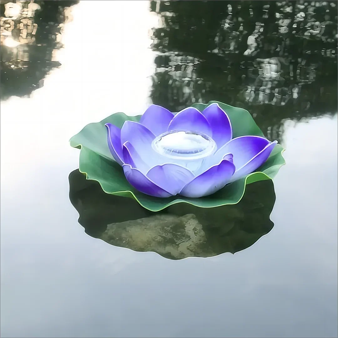 Solar Floating Lotus LED Lamp – Pond, Garden & Fish Tank