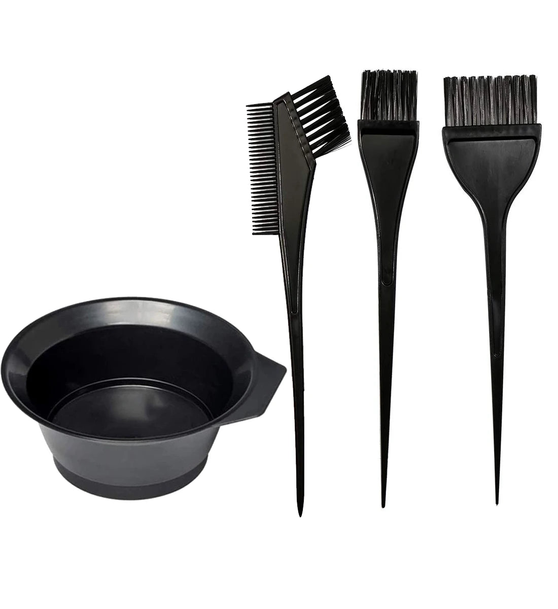 Eelhoe 4-Piece Hair Dye Brush Set – Home & Salon Hair Coloring Kit with Bowl, Brushes, Comb & Ear Covers Peaceful Pleasures Health and Wellness